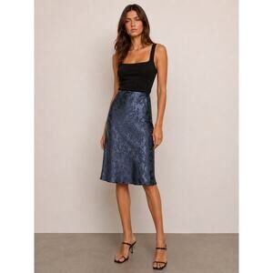 Rag & Bone Mandy Floral Blue Slip Skirt Medium Romantic Feminine Office Chic